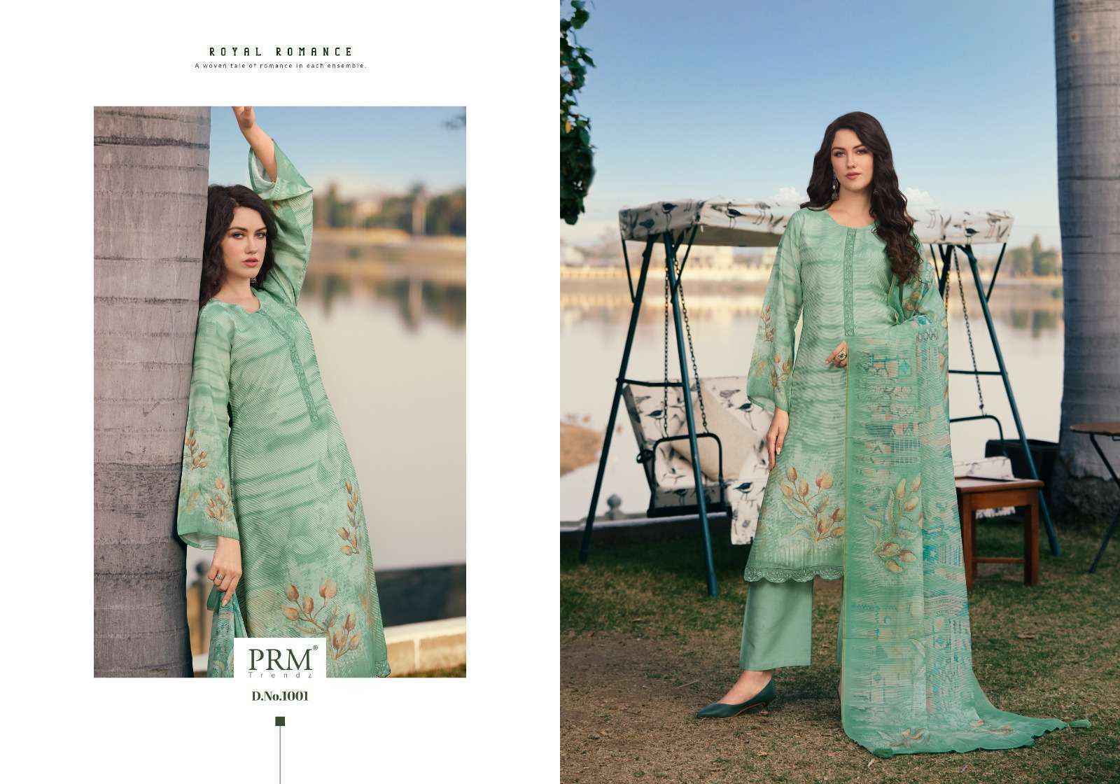 PRM Trendz Vouge Nafees Muslin Dress Material (8 pcs Catalogue)