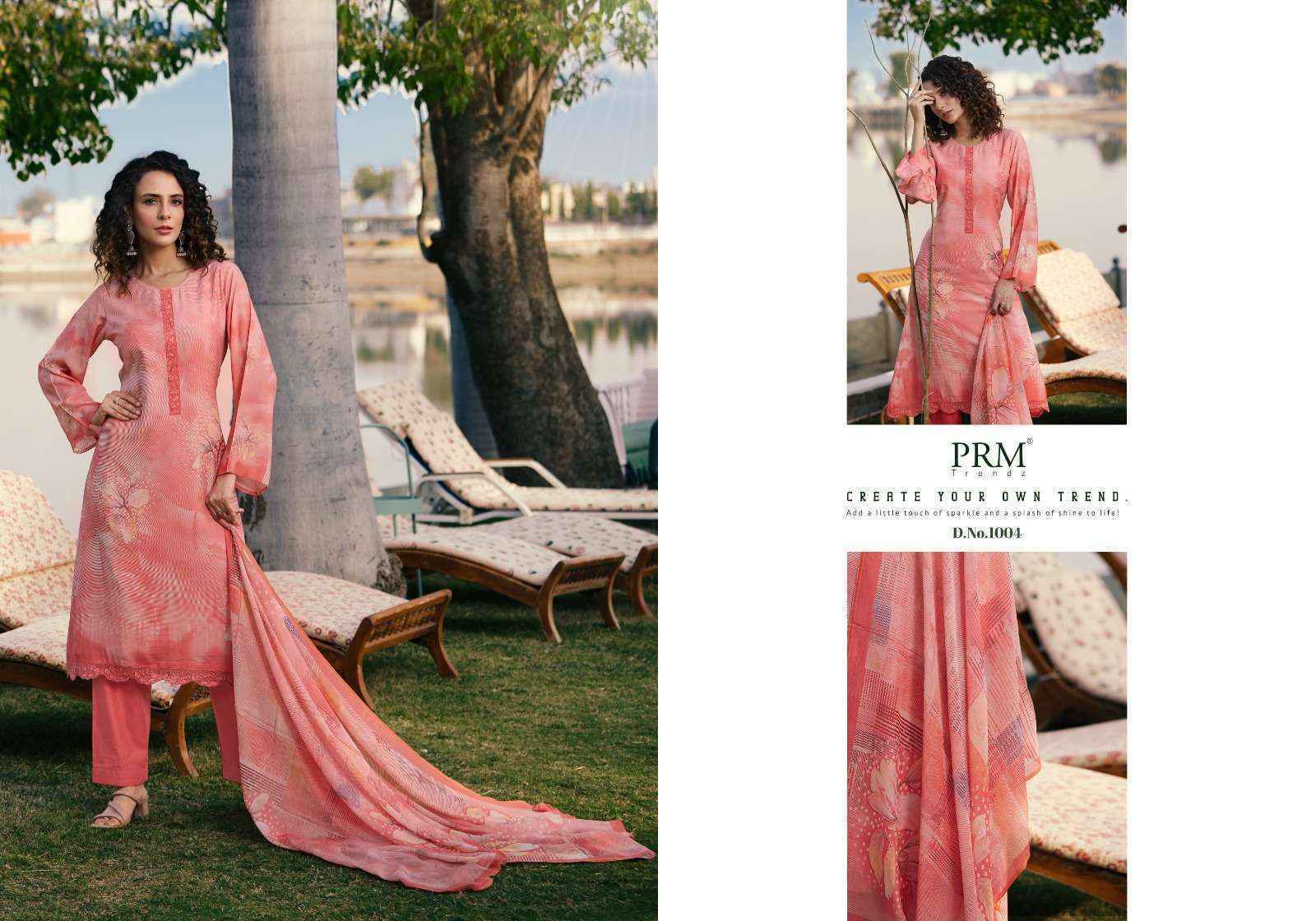 PRM Trendz Vouge Nafees Muslin Dress Material (8 pcs Catalogue)