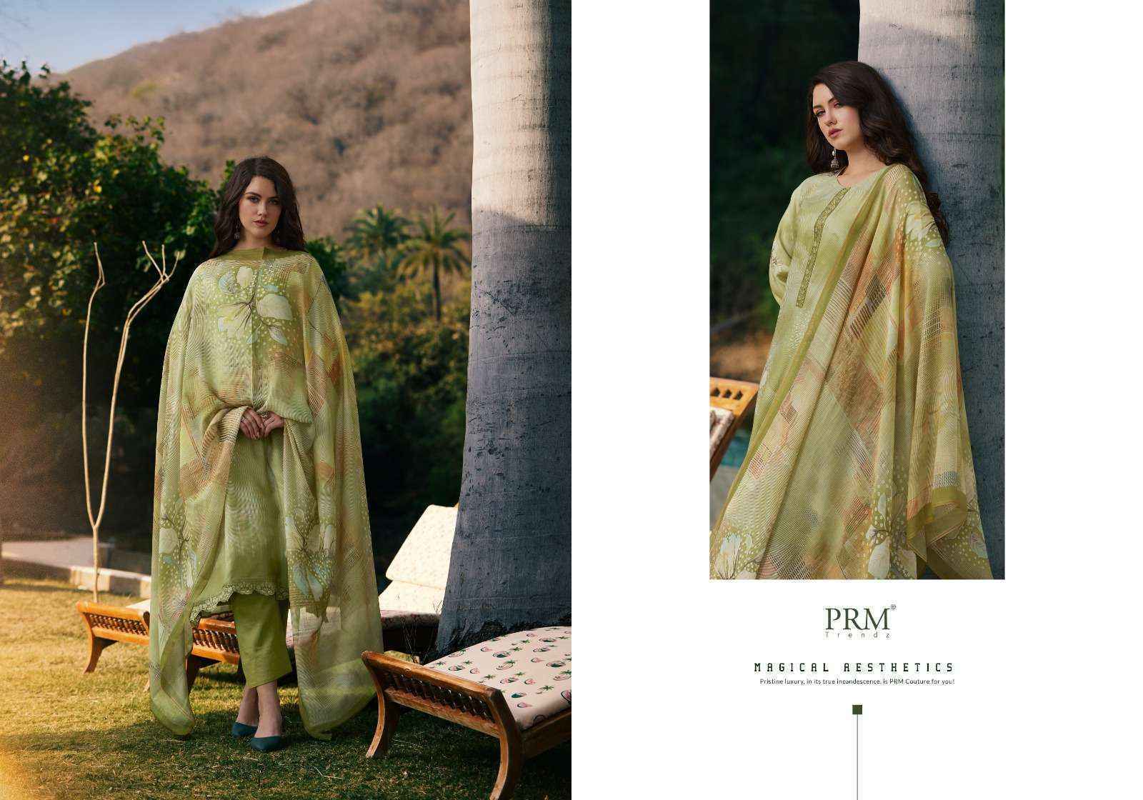 PRM Trendz Vouge Nafees Muslin Dress Material (8 pcs Catalogue)