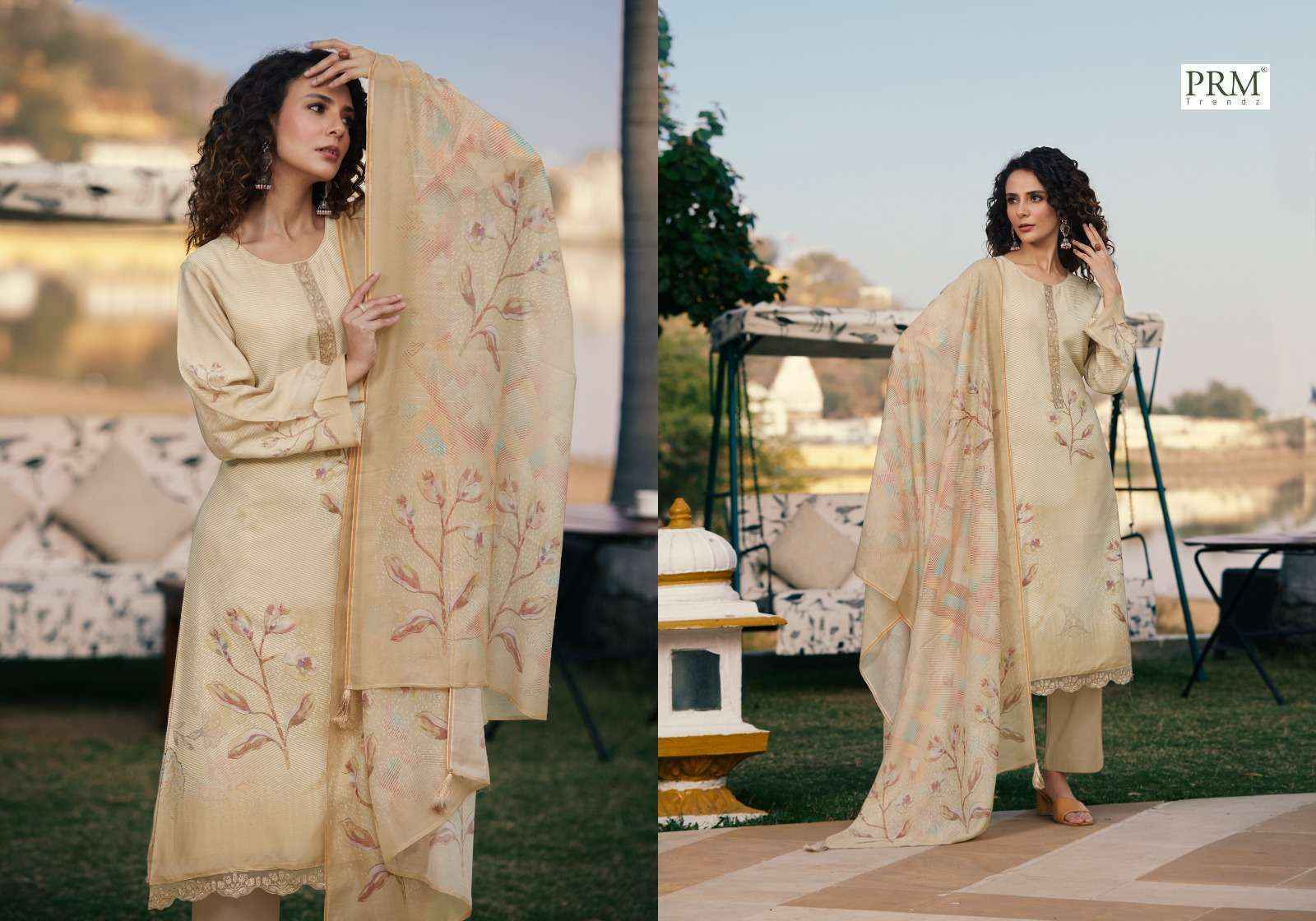 PRM Trendz Vouge Nafees Muslin Dress Material (8 pcs Catalogue)