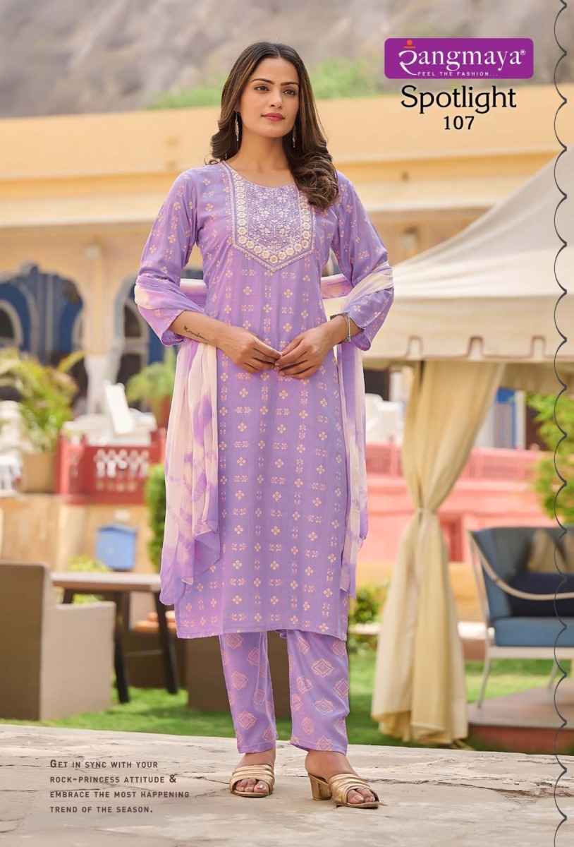 Rangmaya Spotlight Rayon Readymade Suit (8 pcs Catalogue)