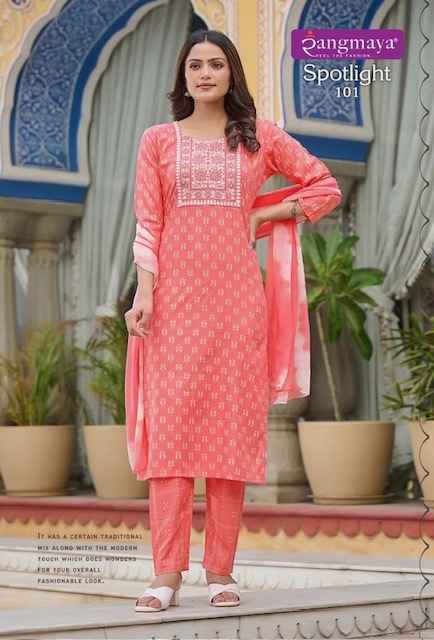 Rangmaya Spotlight Rayon Readymade Suit (8 pcs Catalogue)