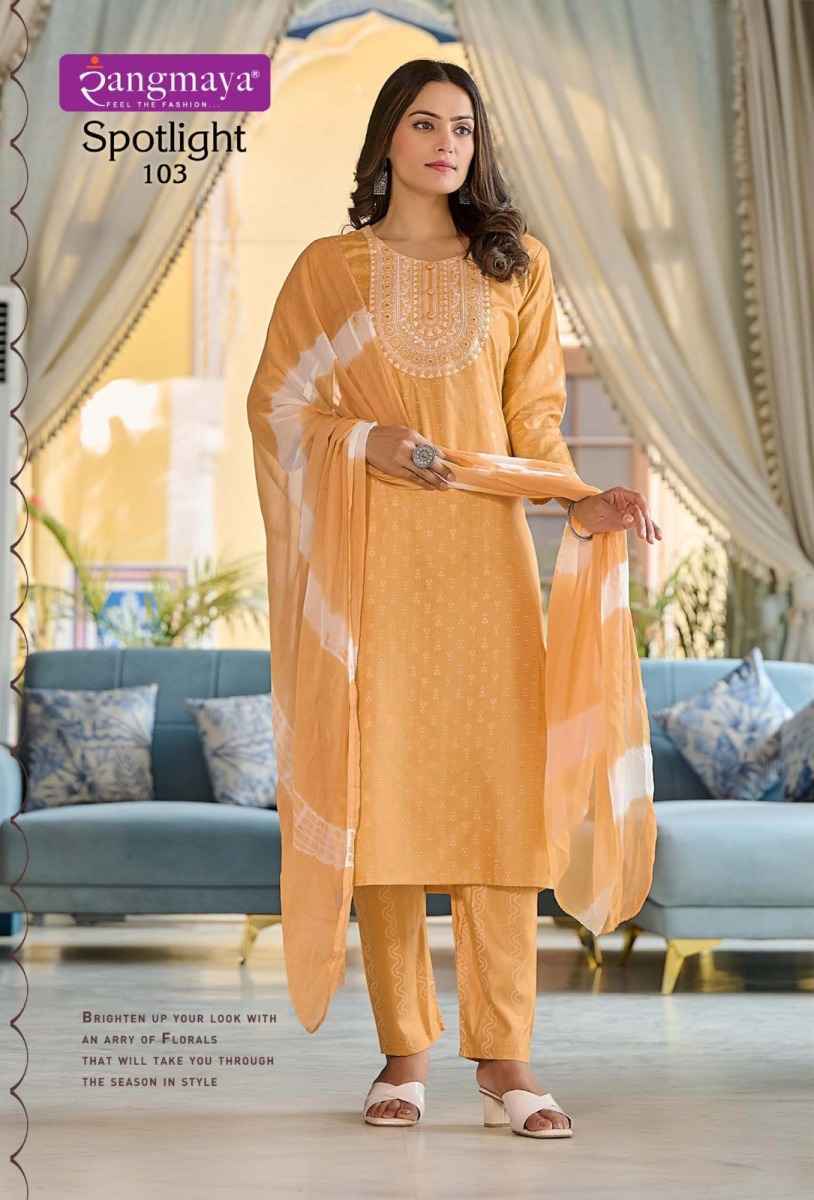 Rangmaya Spotlight Rayon Readymade Suit (8 pcs Catalogue)