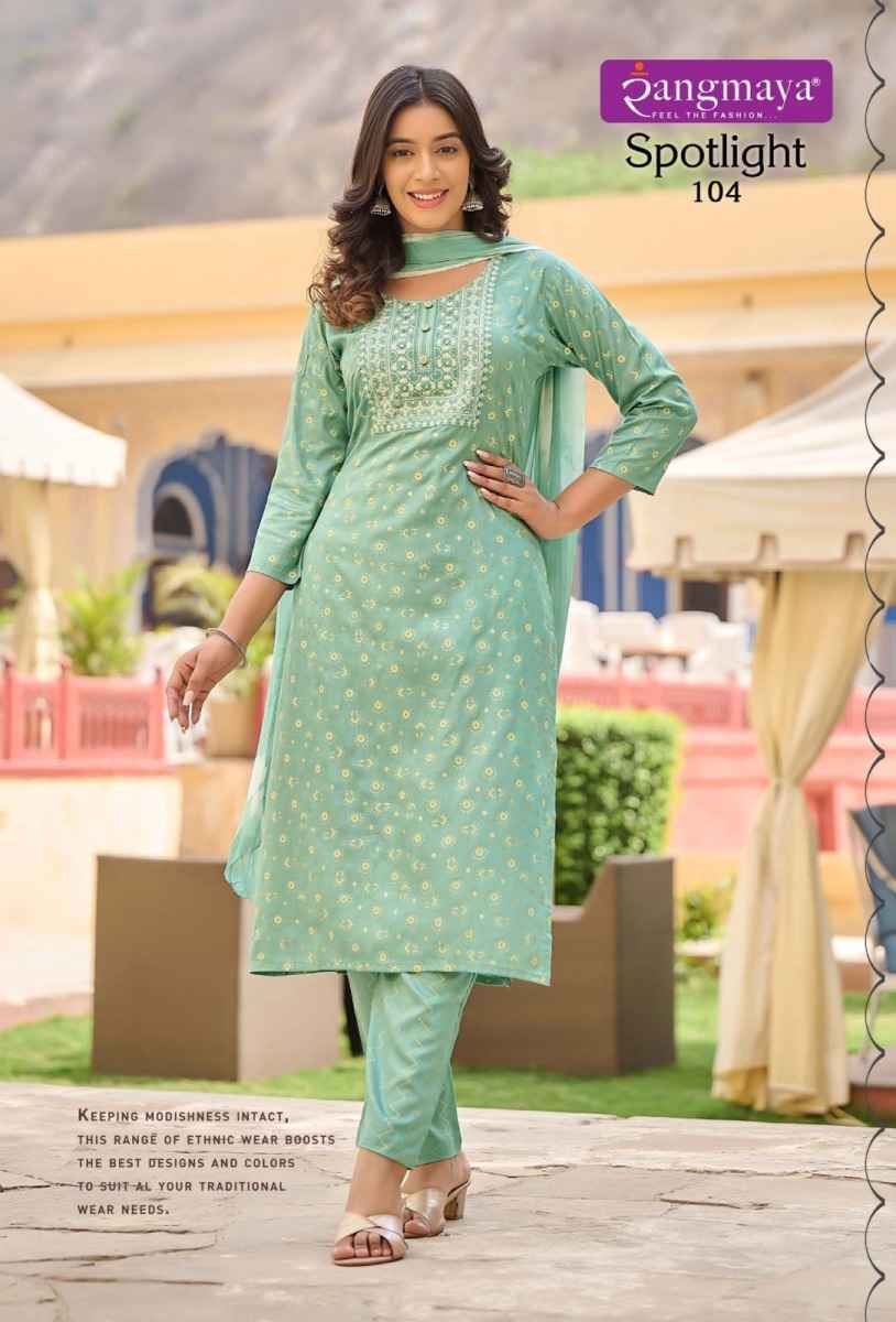 Rangmaya Spotlight Rayon Readymade Suit (8 pcs Catalogue)