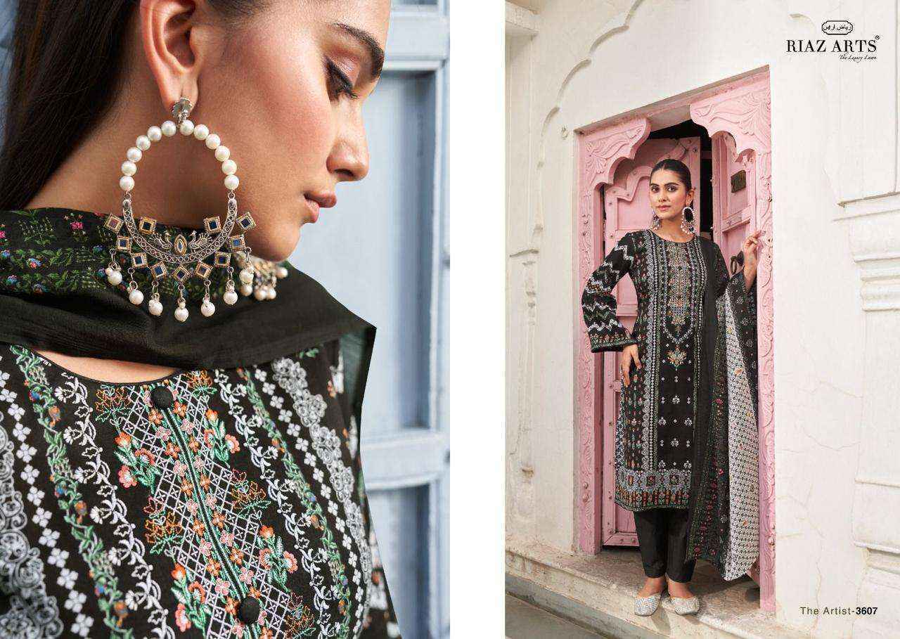 Riaz Arts The Artist Vol-2 Lawn Cotton Dress Material (8 pcs Catalogue)