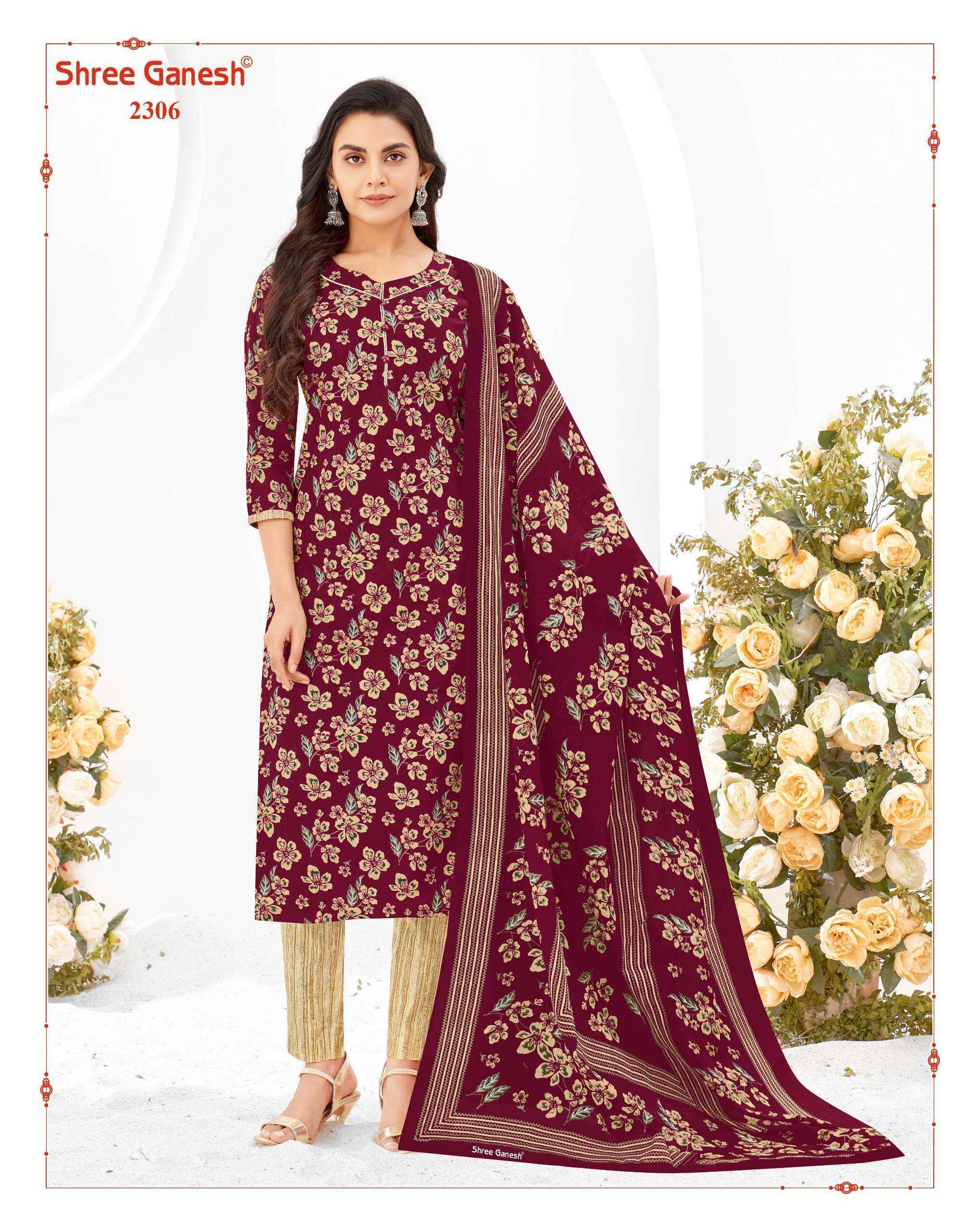 Shree Ganesh Samaiyra Vol-12 Cotton Dress Material (20 pcs Catalogue)