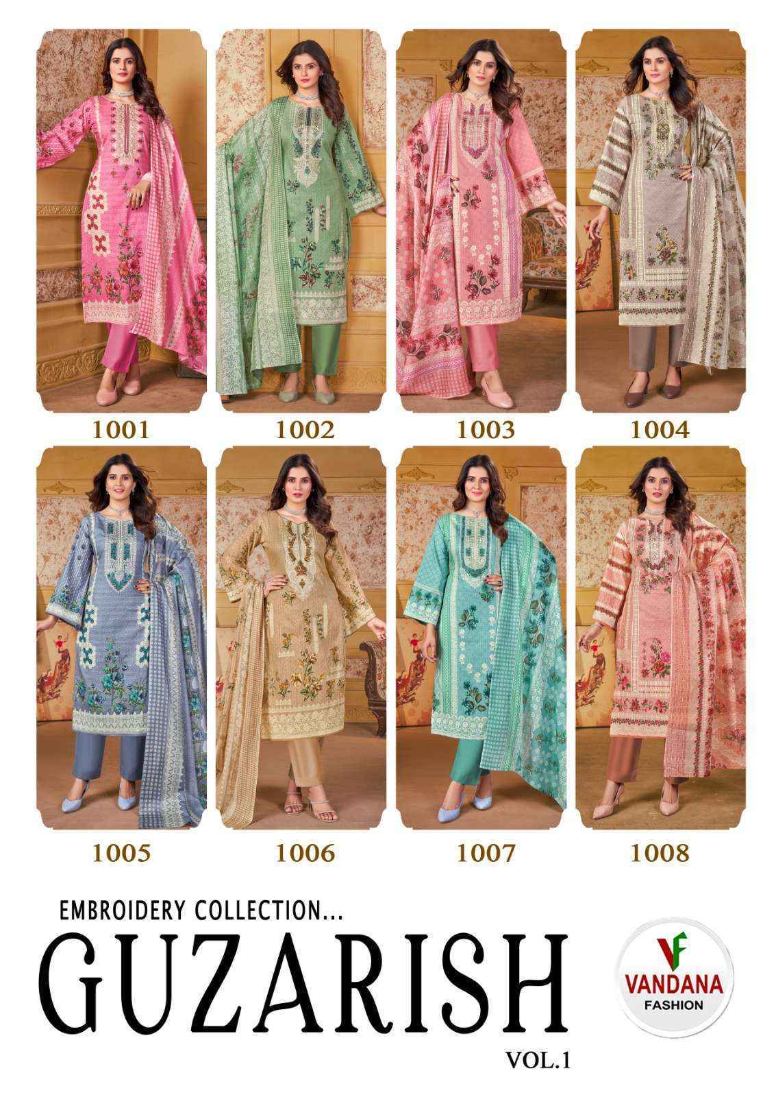 Vandana Fashion Guzarish Vol 1 Cotton Dress Material 8 pcs Catalogue