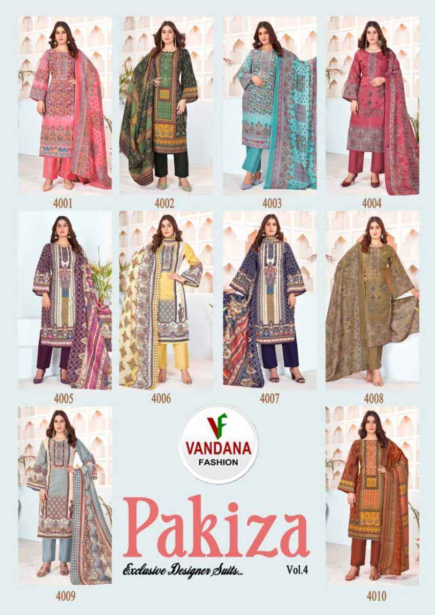 Vandana Fashion Pakiza Vol-4 Cotton Dress Material (10 pcs Catalogue)
