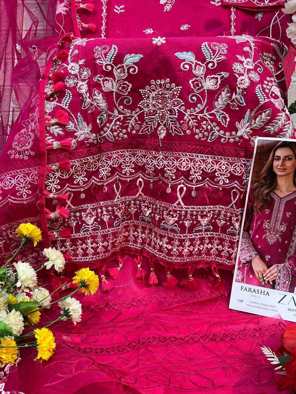 Zaha Farasha Vol-2 Cotton Dress Material (4 pcs Catalogue)