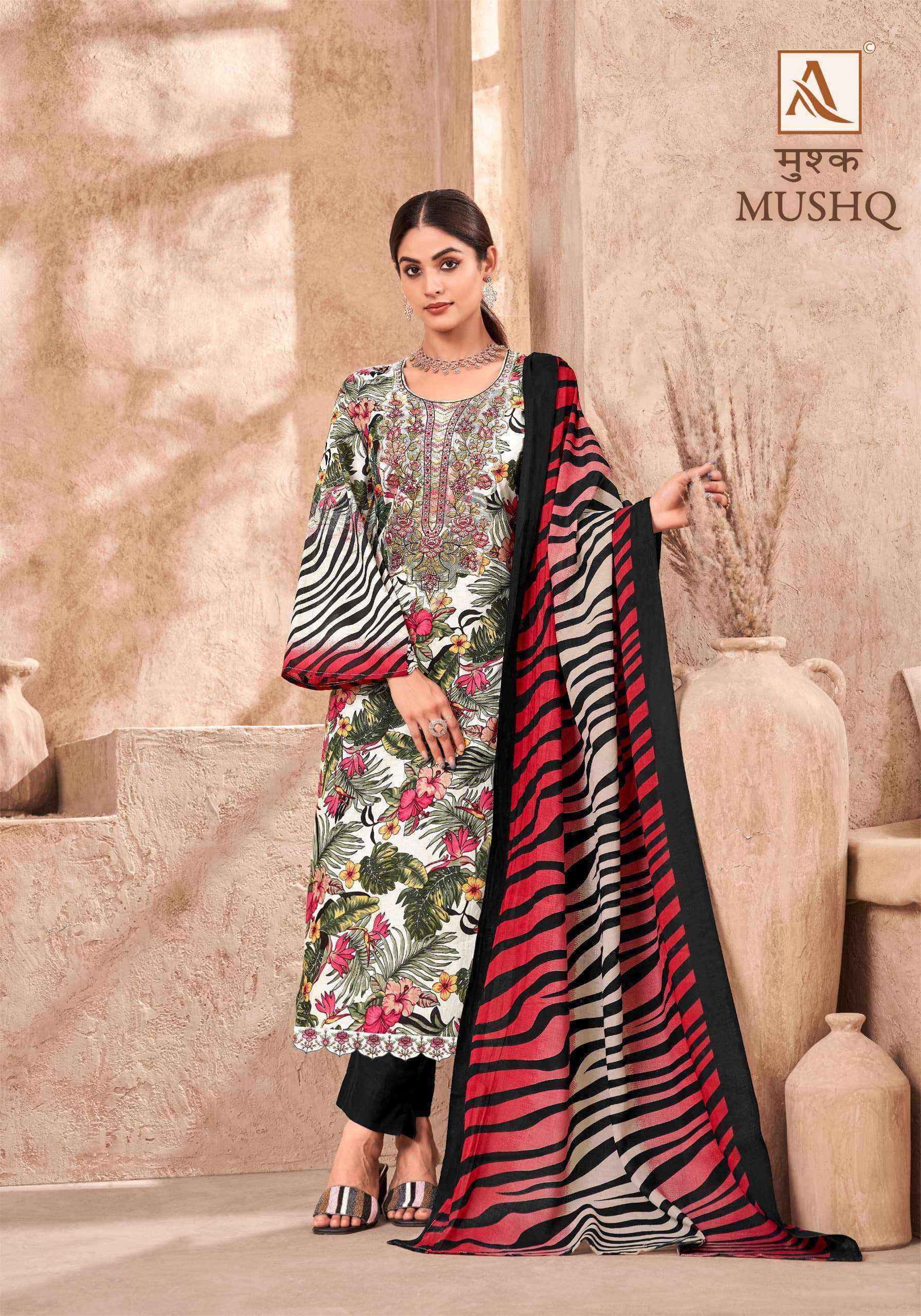 Alok Mushq Cambric Cotton Dress Material (8 pcs Catalogue)