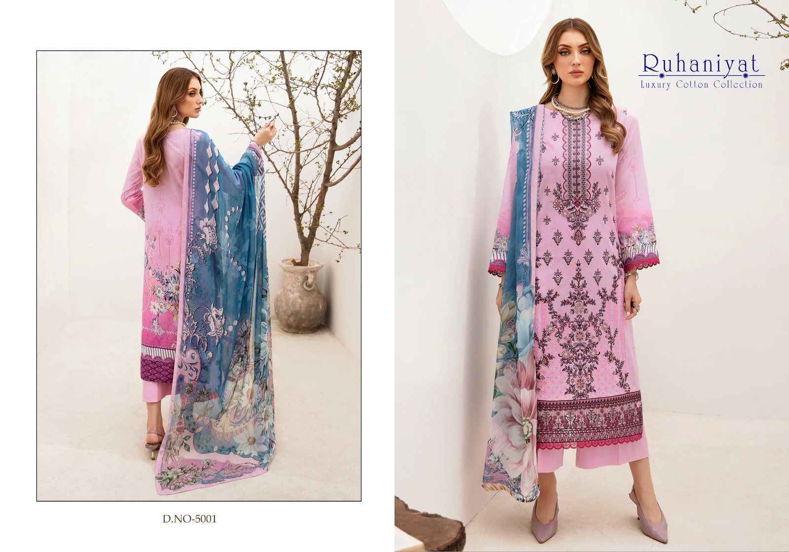 Asifa Nabeel Ruhaniyat Vol-5 Cotton Dress Material (6 pcs Catalogue)