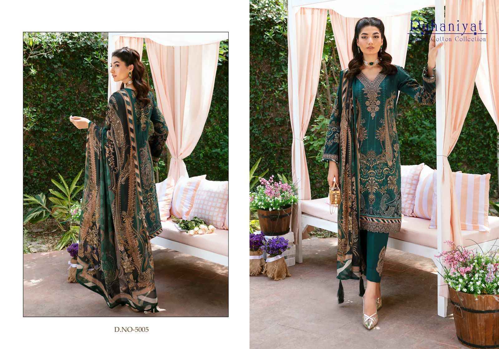Asifa Nabeel Ruhaniyat Vol-5 Cotton Dress Material (6 pcs Catalogue)