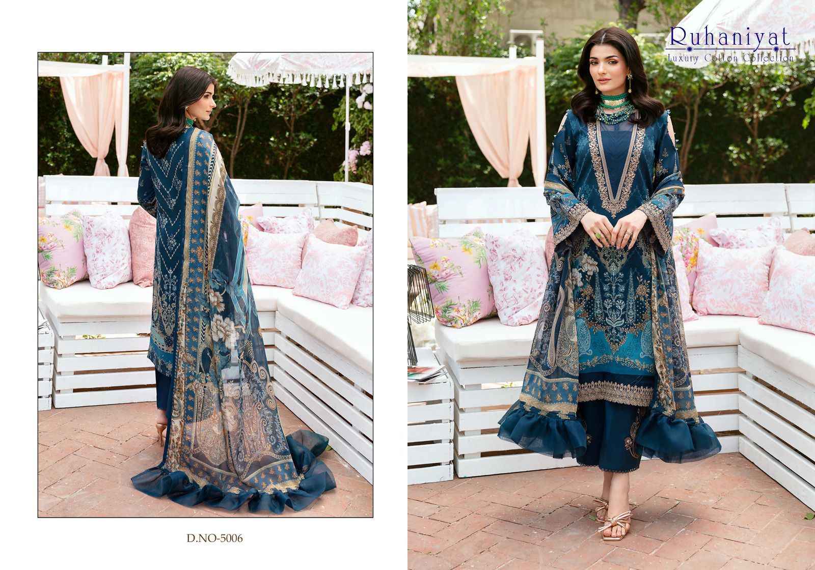 Asifa Nabeel Ruhaniyat Vol-5 Cotton Dress Material (6 pcs Catalogue)