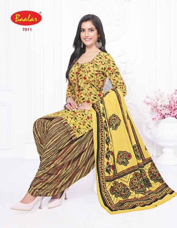 Baalar Crystal patiyala Vol-7 Cotton Dress Material (15 pcs Catalogue)