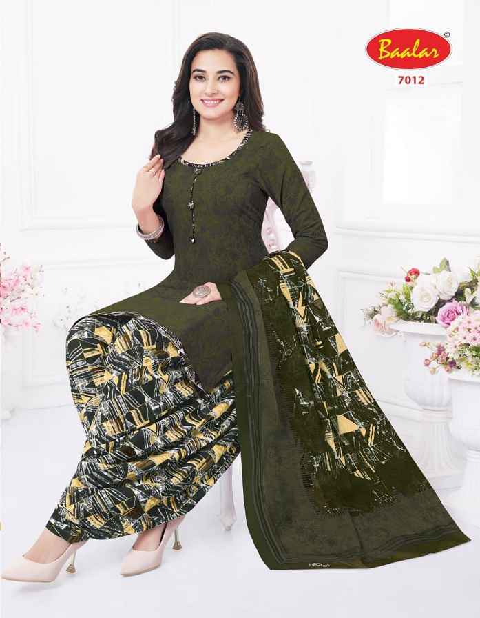 Baalar Crystal patiyala Vol-7 Cotton Dress Material (15 pcs Catalogue)