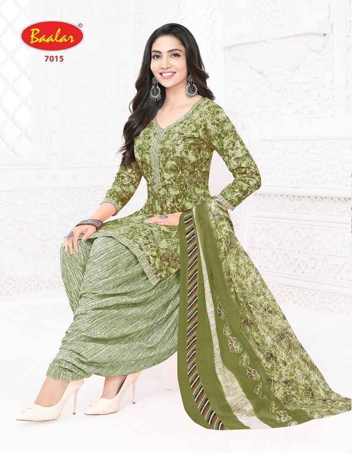 Baalar Crystal patiyala Vol-7 Cotton Dress Material (15 pcs Catalogue)