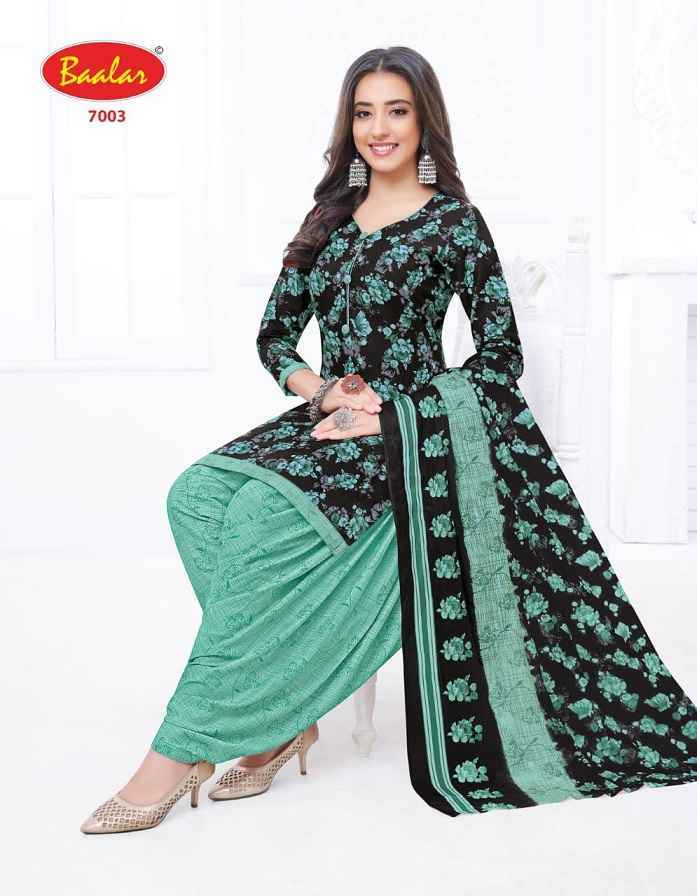 Baalar Crystal patiyala Vol-7 Cotton Dress Material (15 pcs Catalogue)