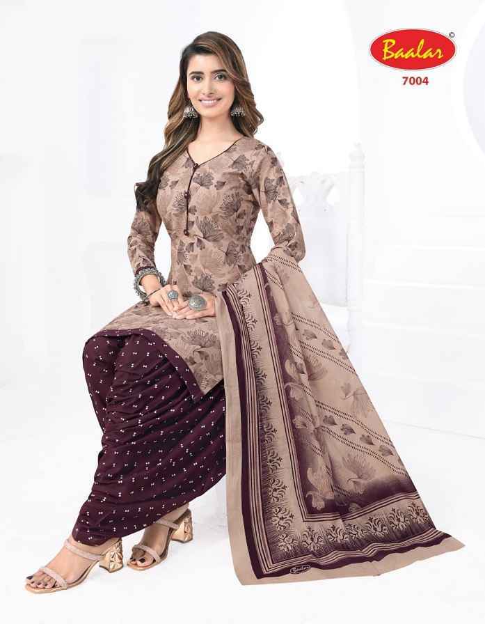 Baalar Crystal patiyala Vol-7 Cotton Dress Material (15 pcs Catalogue)