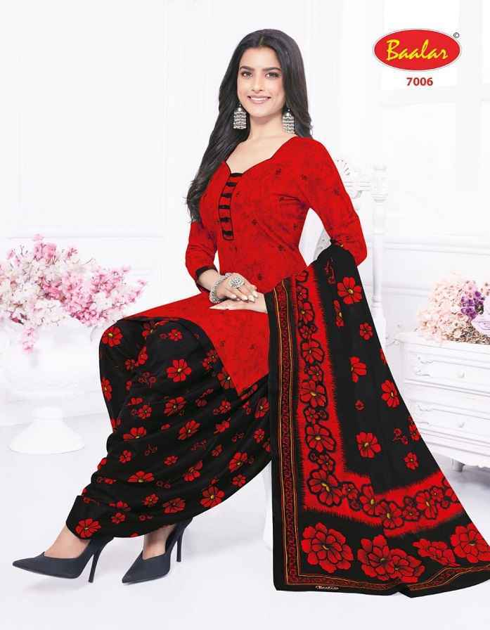 Baalar Crystal patiyala Vol-7 Cotton Dress Material (15 pcs Catalogue)