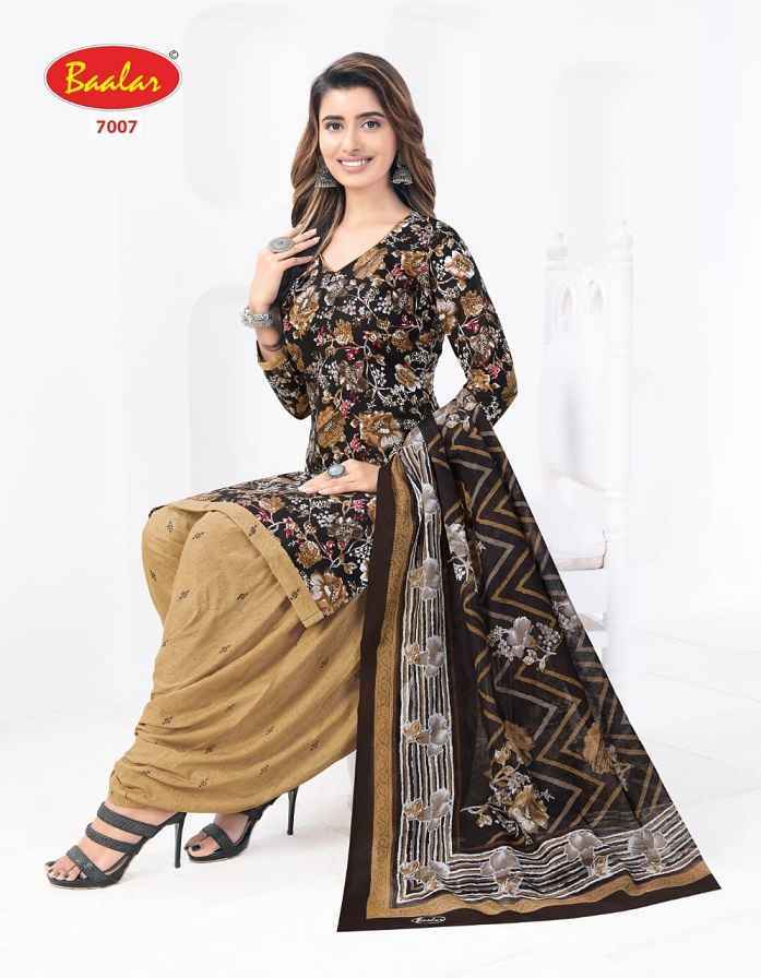 Baalar Crystal patiyala Vol-7 Cotton Dress Material (15 pcs Catalogue)