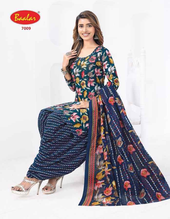 Baalar Crystal patiyala Vol-7 Cotton Dress Material (15 pcs Catalogue)