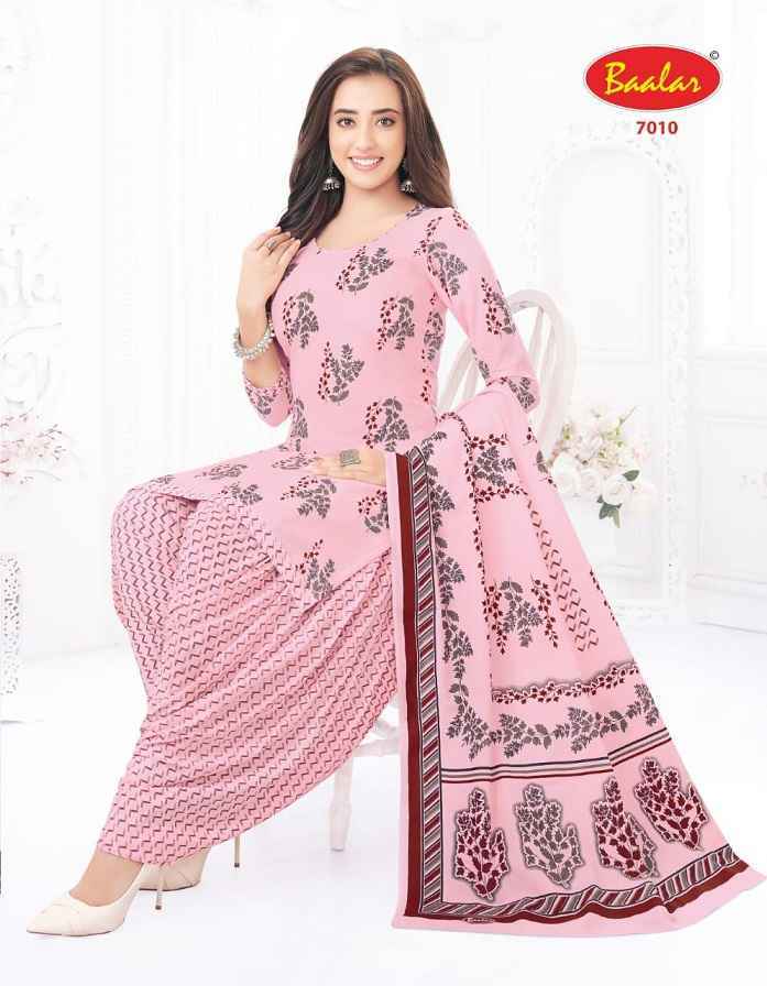 Baalar Crystal patiyala Vol-7 Cotton Dress Material (15 pcs Catalogue)