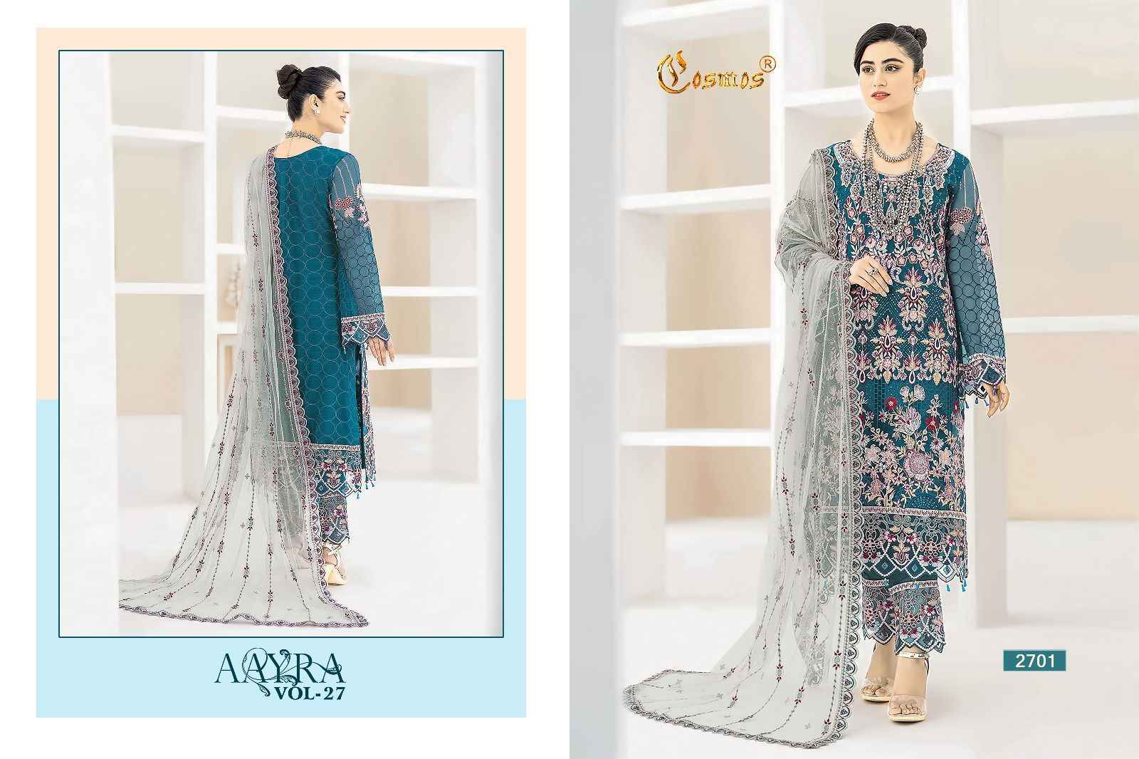 Cosmos Aayra Vol-27 Georgette Dress Material (4 pcs Catalogue)
