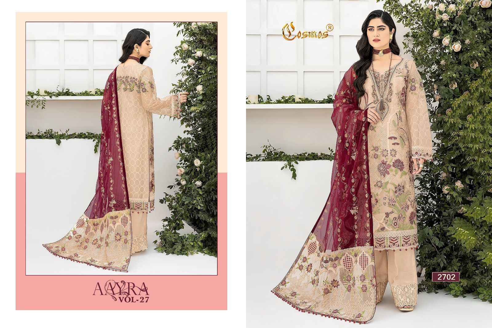 Cosmos Aayra Vol-27 Georgette Dress Material (4 pcs Catalogue)