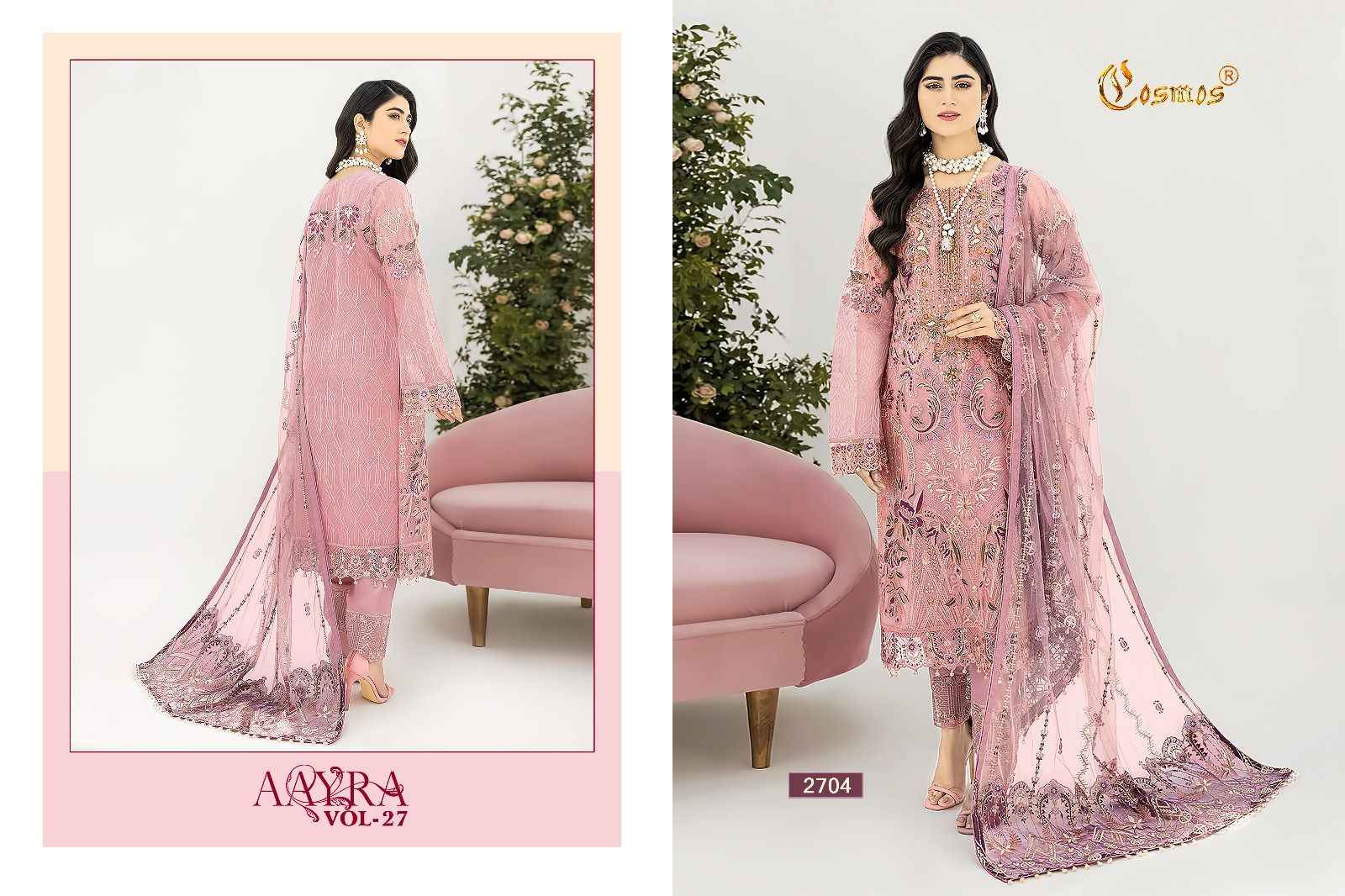 Cosmos Aayra Vol-27 Georgette Dress Material (4 pcs Catalogue)