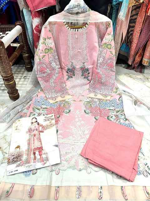 Cosmos Noor Digital Lawn  Collection 2024  Readymade Suit (8 Pc Catalog)