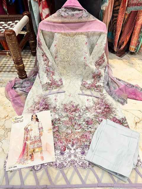 Cosmos Noor Digital Lawn  Collection 2024  Readymade Suit (8 Pc Catalog)