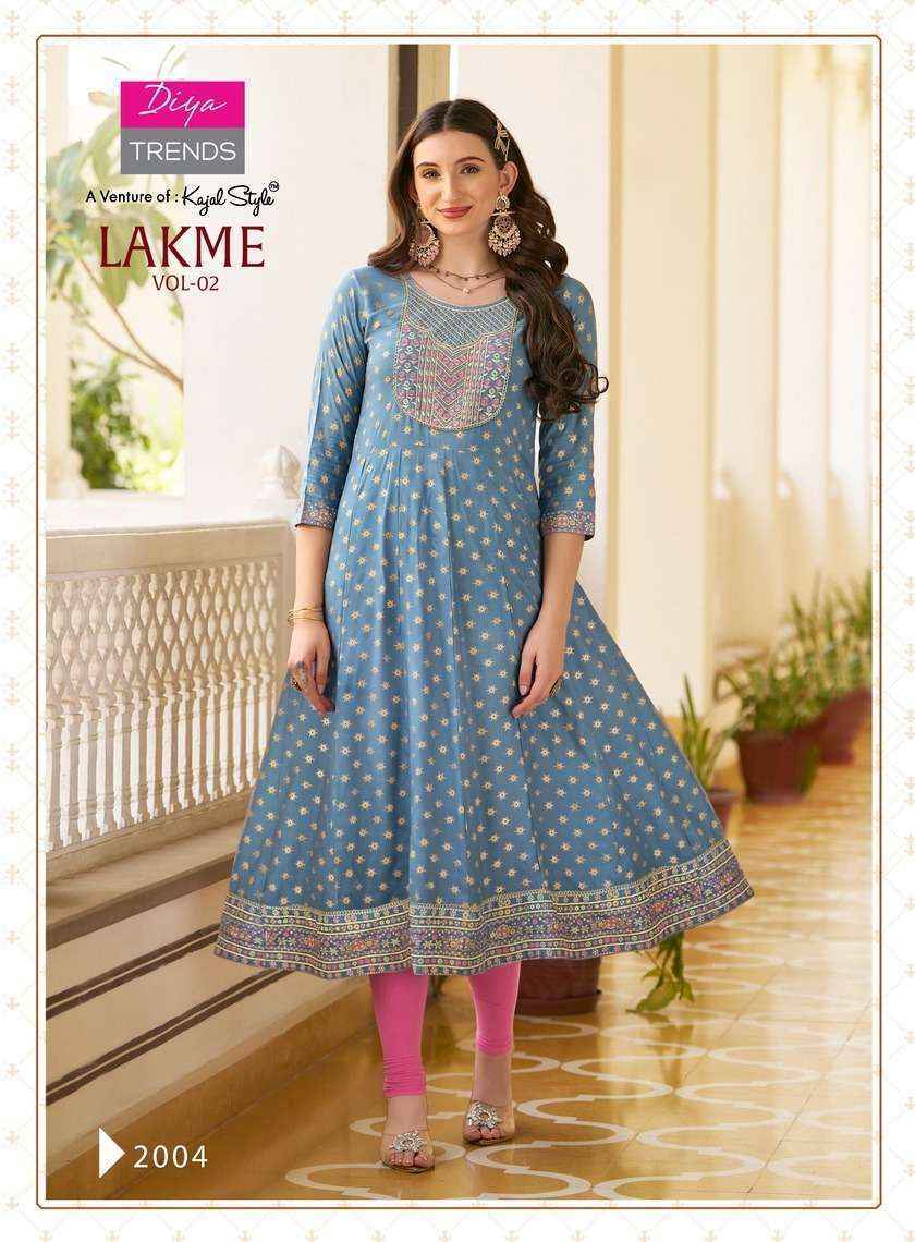 Diya Trends Lakme Vol-2 Rayon Kurti (8 pcs Catalogue)
