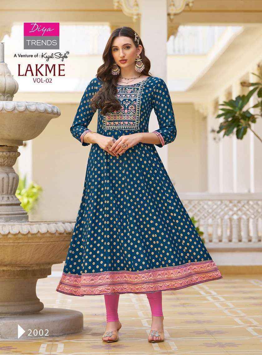 Diya Trends Lakme Vol-2 Rayon Kurti (8 pcs Catalogue)