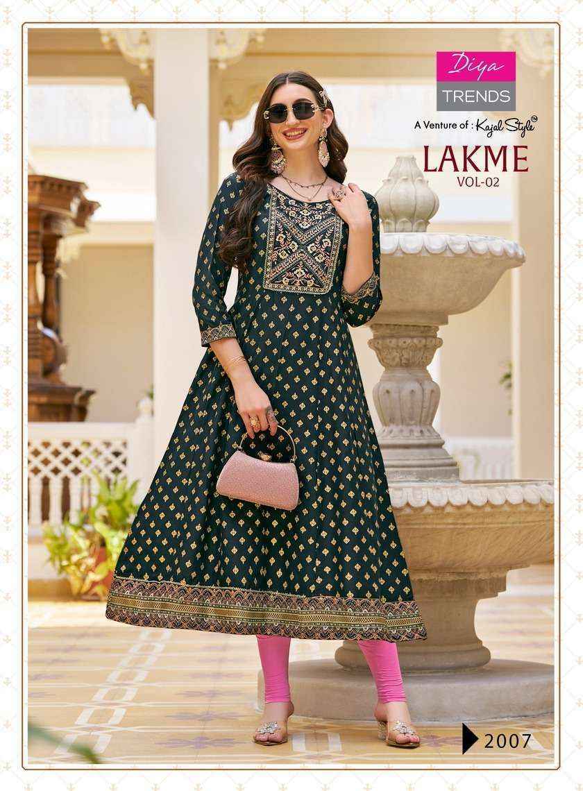 Diya Trends Lakme Vol-2 Rayon Kurti (8 pcs Catalogue)