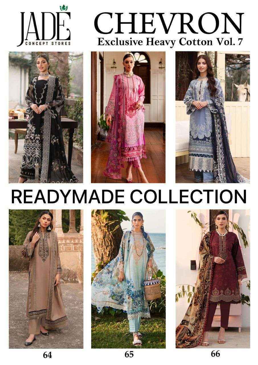 Jade Chevron Vol-7  Cotton Readymade Suit (6 Pc Catalog)
