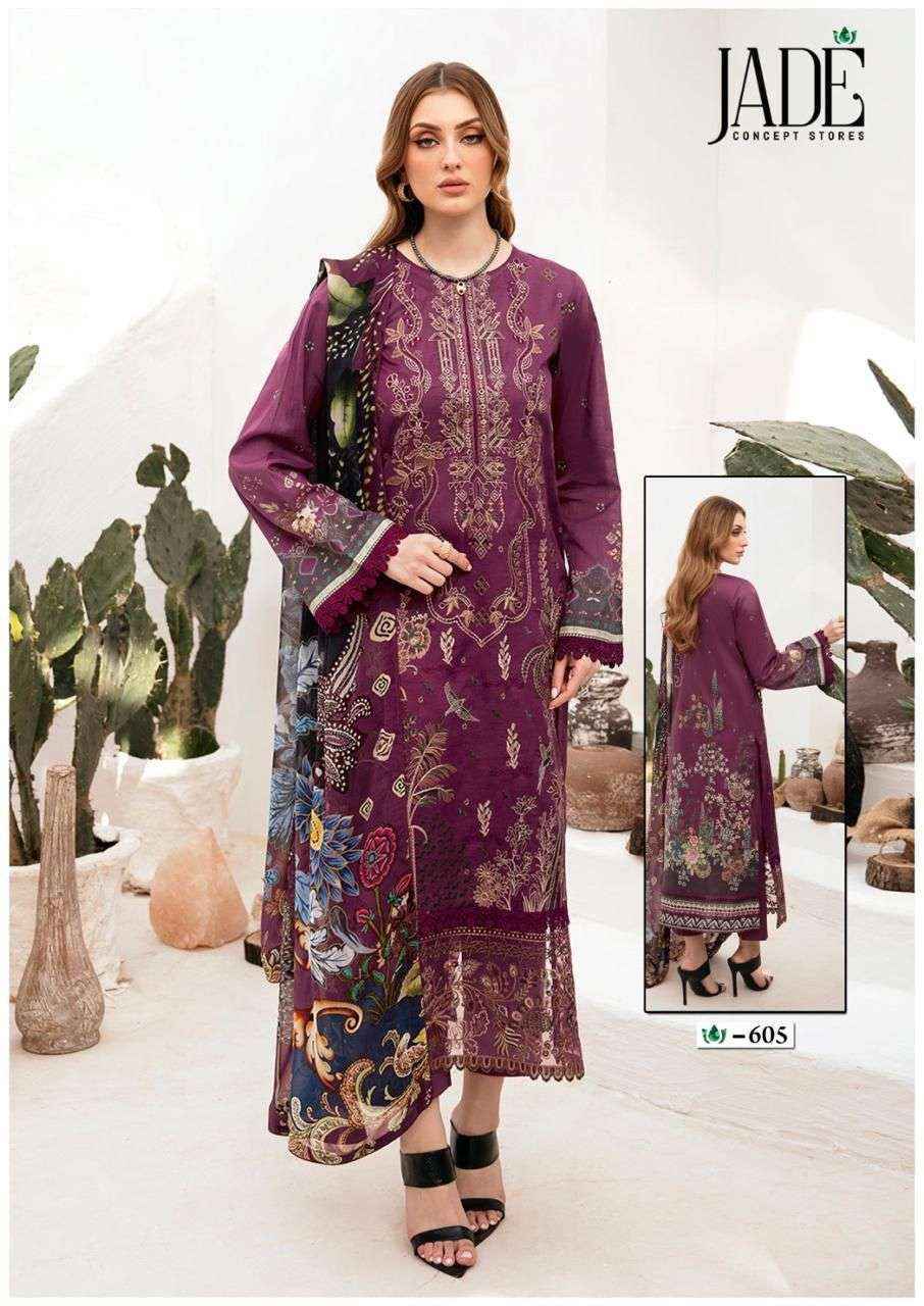 Jade Crimson Exclusive Heavy Lawn Collection Vol-6 Lawn Cotton Readymade Suit (6 pc Cataloge)