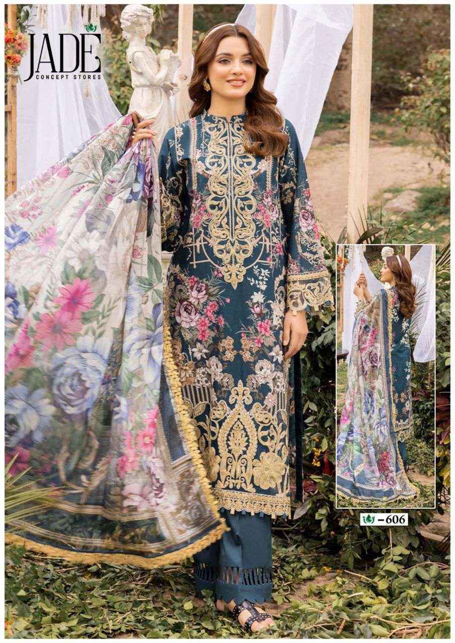 Jade Crimson Exclusive Heavy Lawn Collection Vol-6 Lawn Cotton Readymade Suit (6 pc Cataloge)