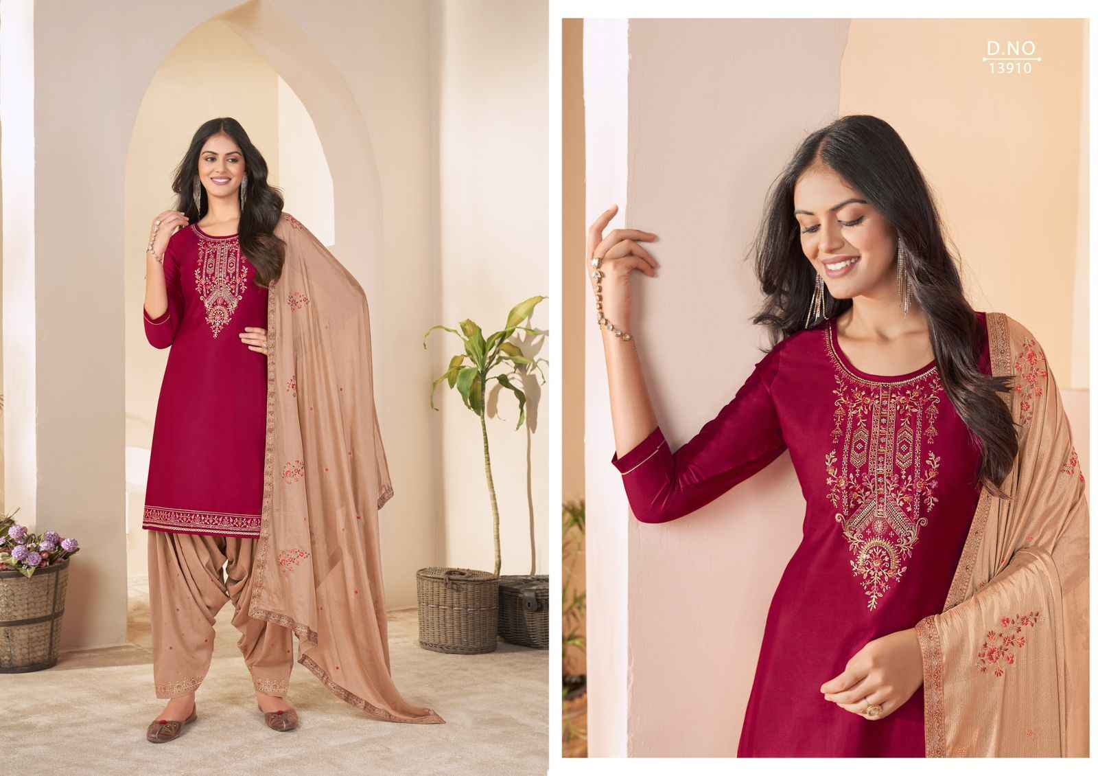 Kalaroop Kajree Fashion Of Patiyala Vol-36 Jam Silk Readymade Suit (6 pcs Catalogue)