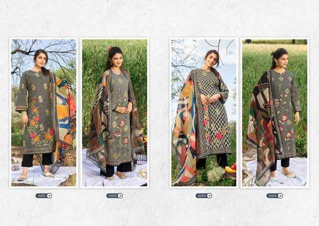 Karachi Prints Alfaaz Cambric Cotton Dress Material 4 pcs Catalogue
