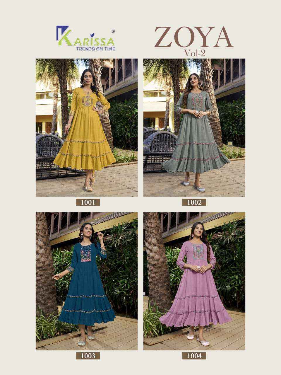 Karissa Zoya Vol-2 Reyon Kurti (4 pcs Catalogue)