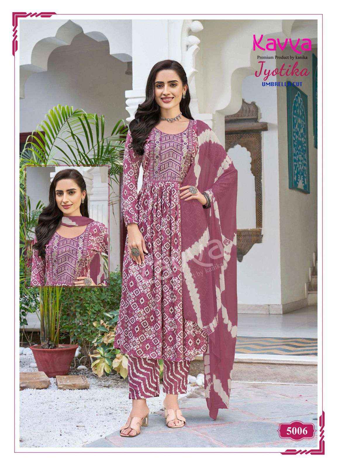 Kavya Jyotika Vol-5 Umbrella Cut  Capsule Readymade Suit (10 pcs Catalogue)