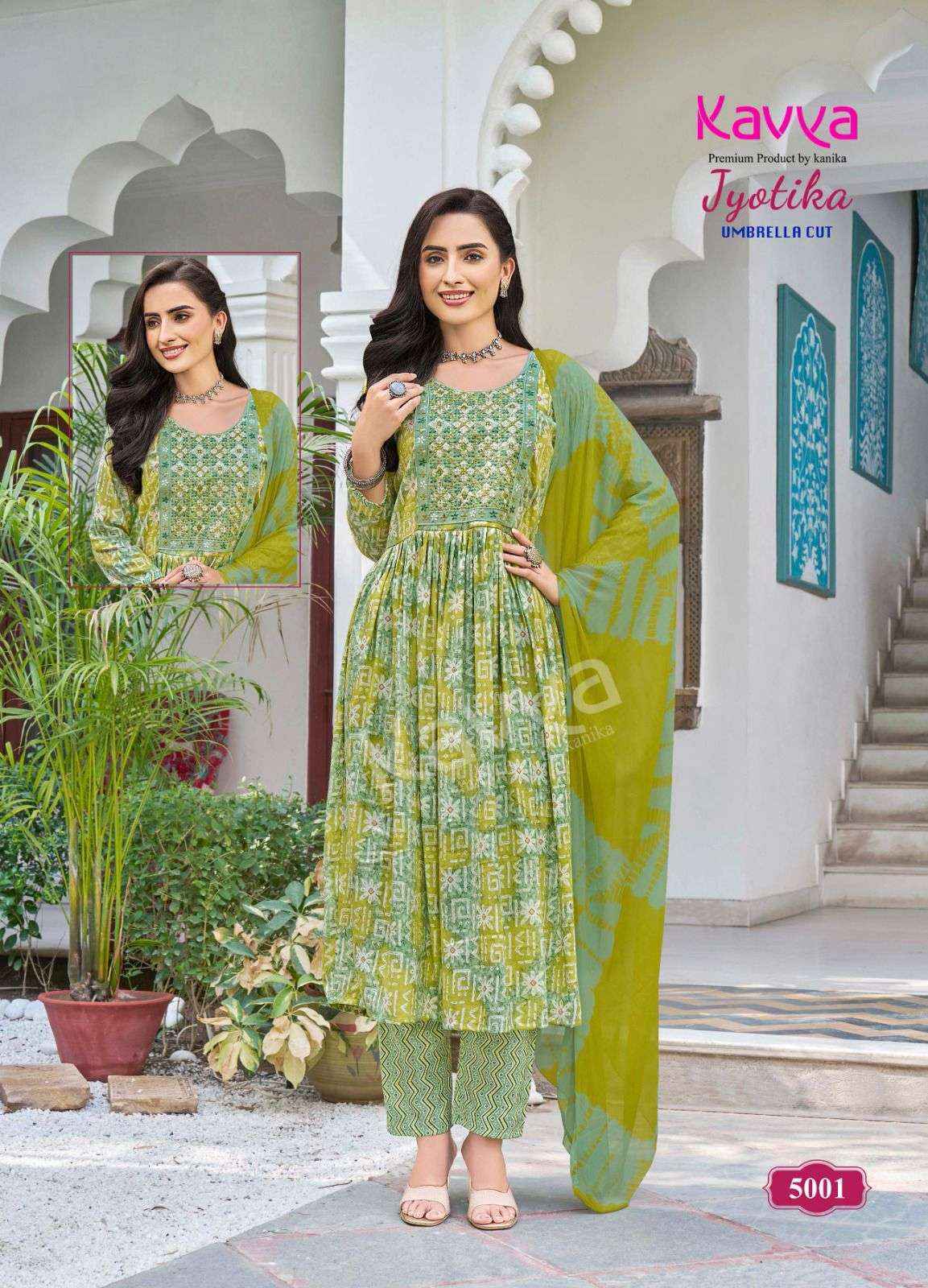 Kavya Jyotika Vol-5 Umbrella Cut  Capsule Readymade Suit (10 pcs Catalogue)