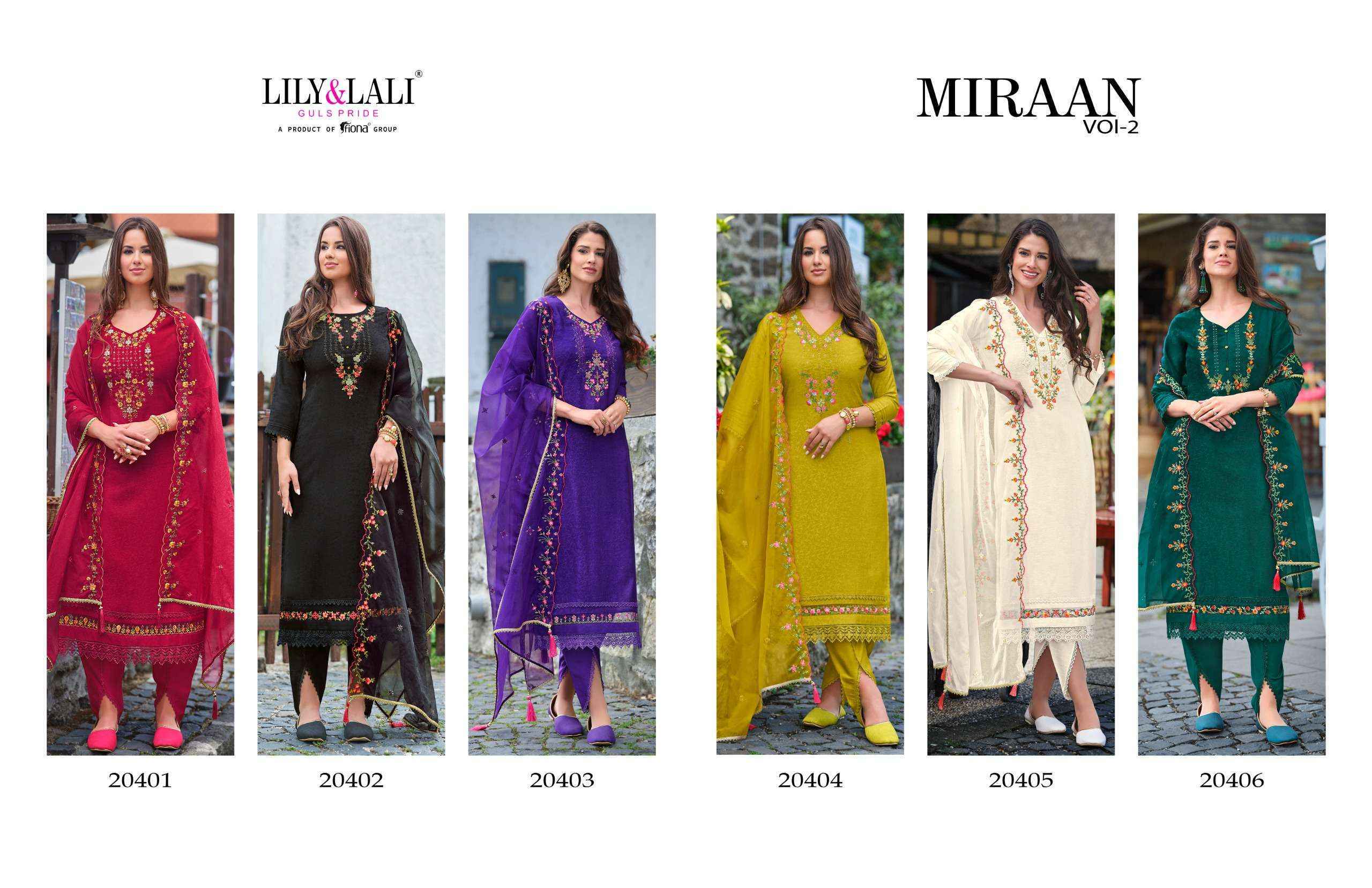 Lily & Lali Miraan Vol-2 Viscose Readymade Suit (6 pcs Catalogue)      