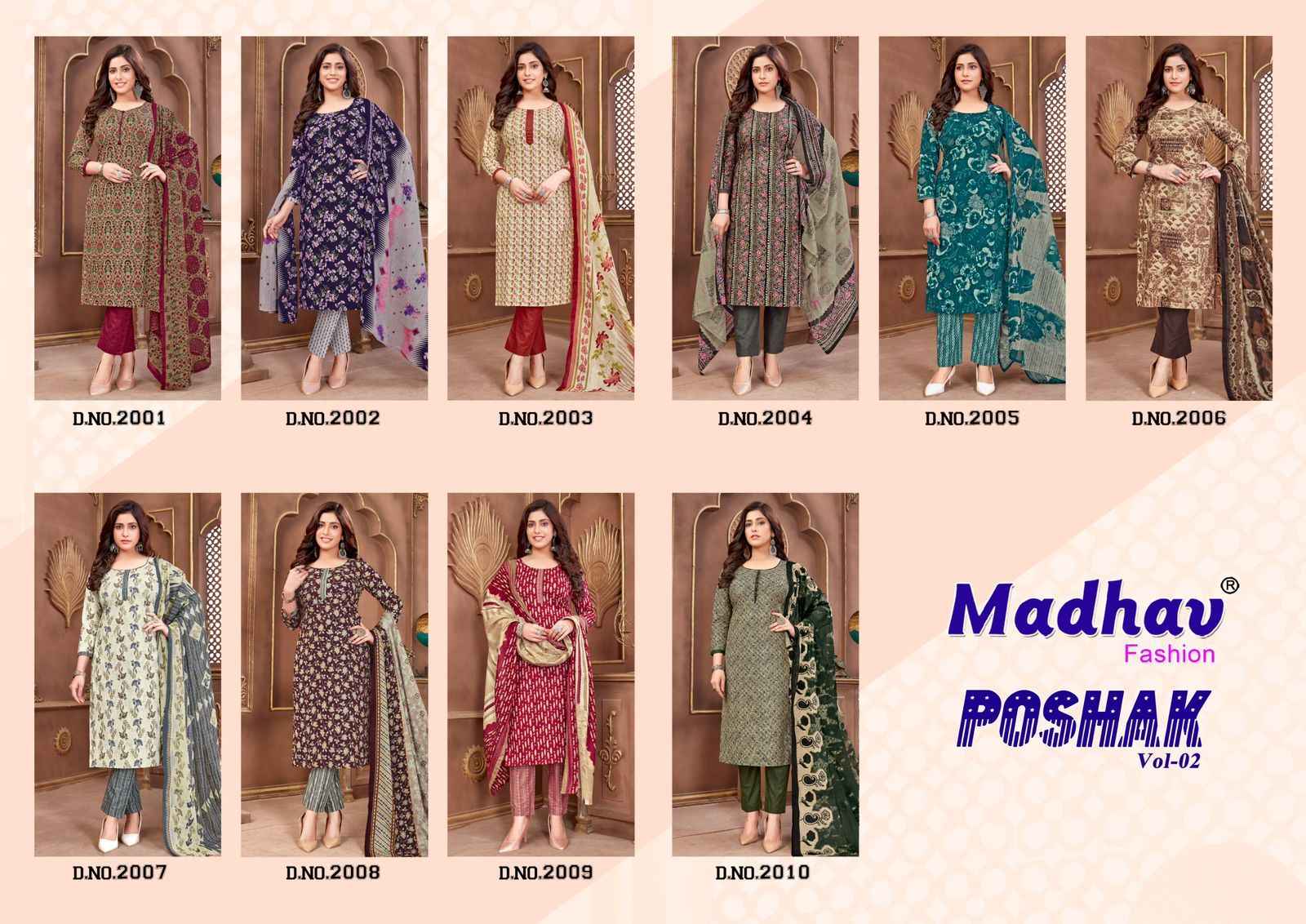 Madhav Fashion Poshak Vol-2 Cotton Dress Material (10 pcs Catalogue)