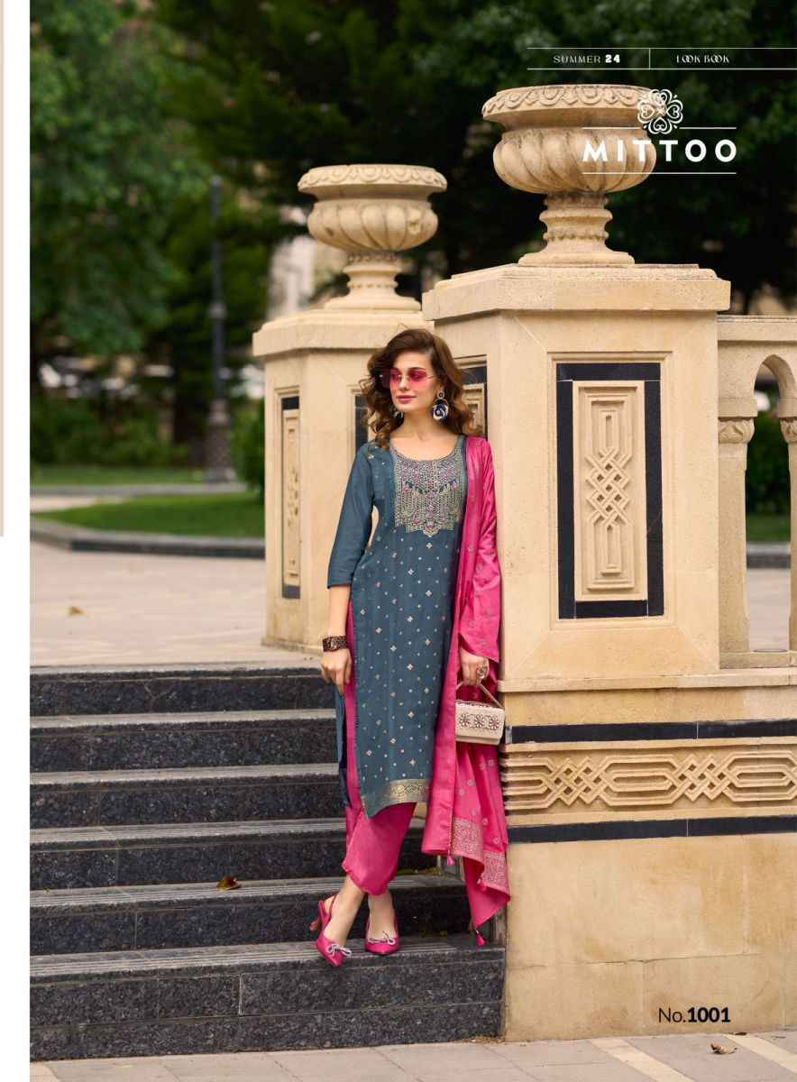 Mittoo Aafreen Muslin Readymade Suit (6 pcs Catalogue)