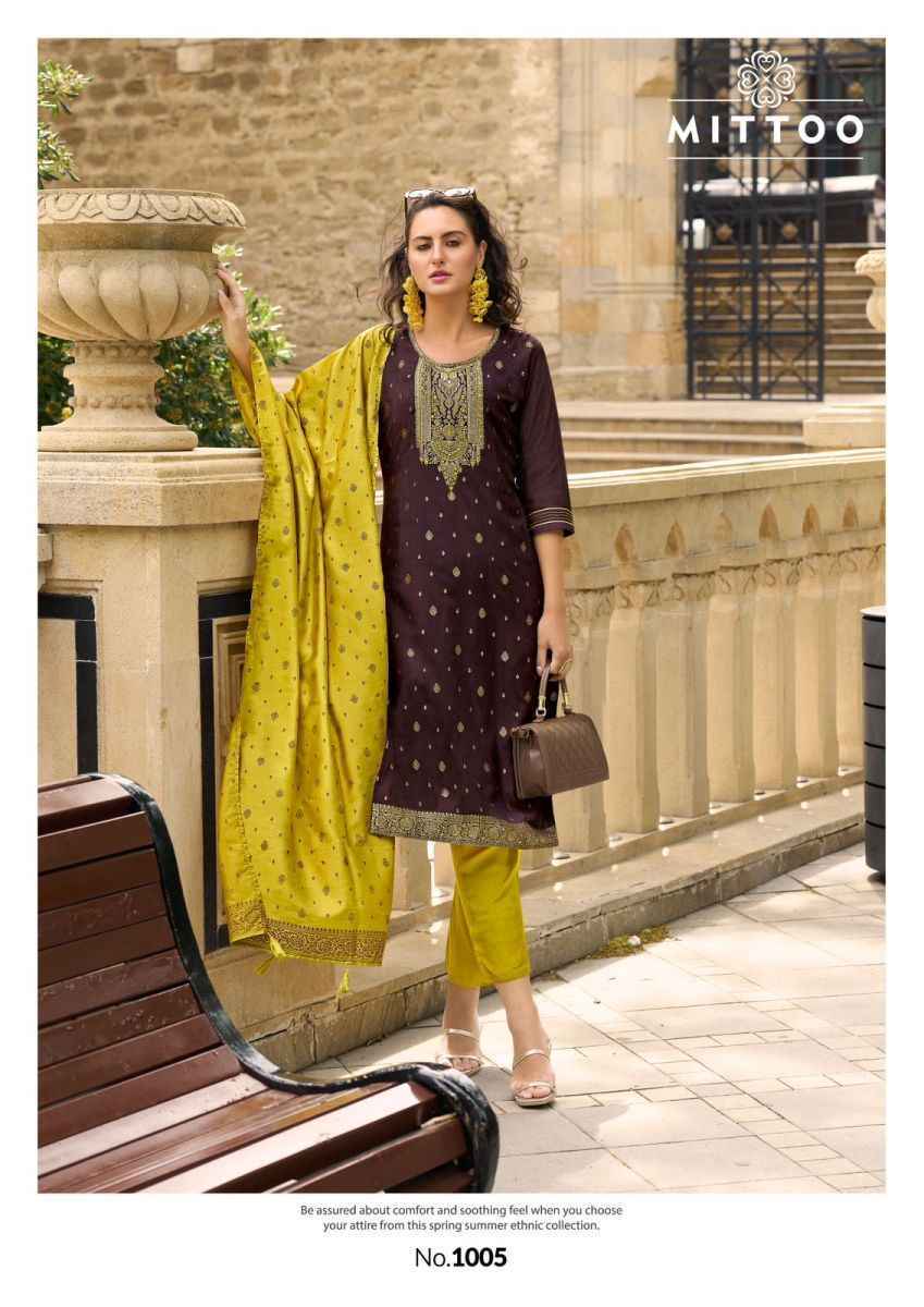 Mittoo Aafreen Muslin Readymade Suit (6 pcs Catalogue)