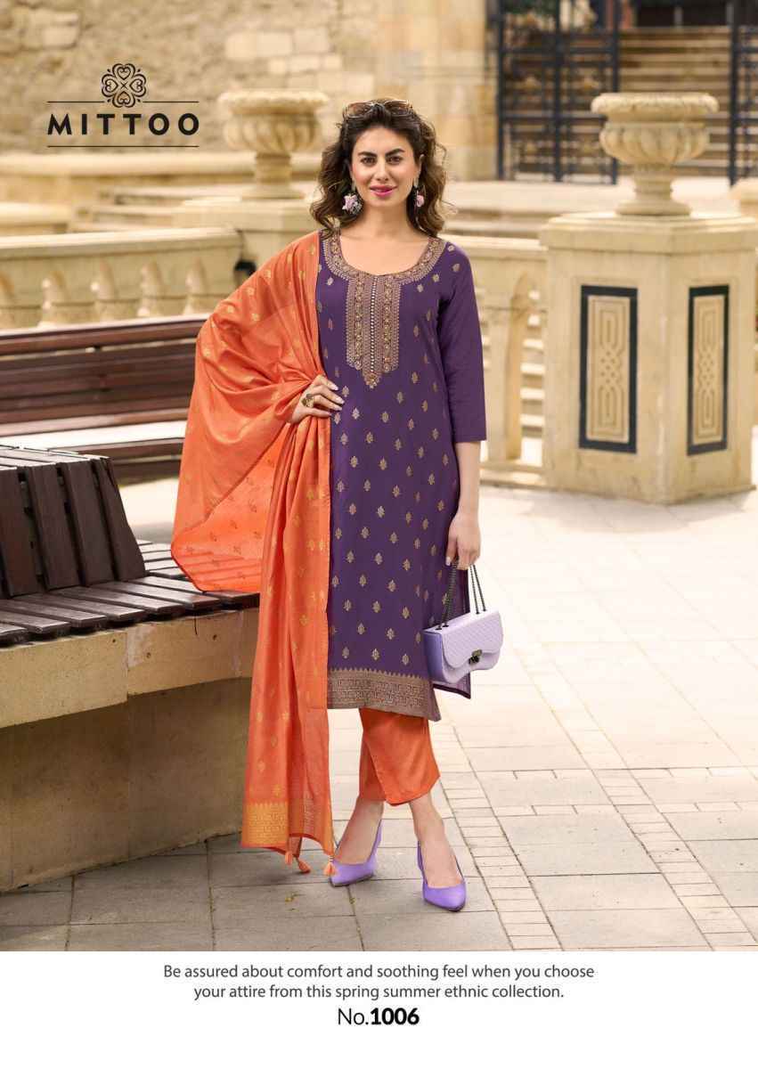 Mittoo Aafreen Muslin Readymade Suit (6 pcs Catalogue)