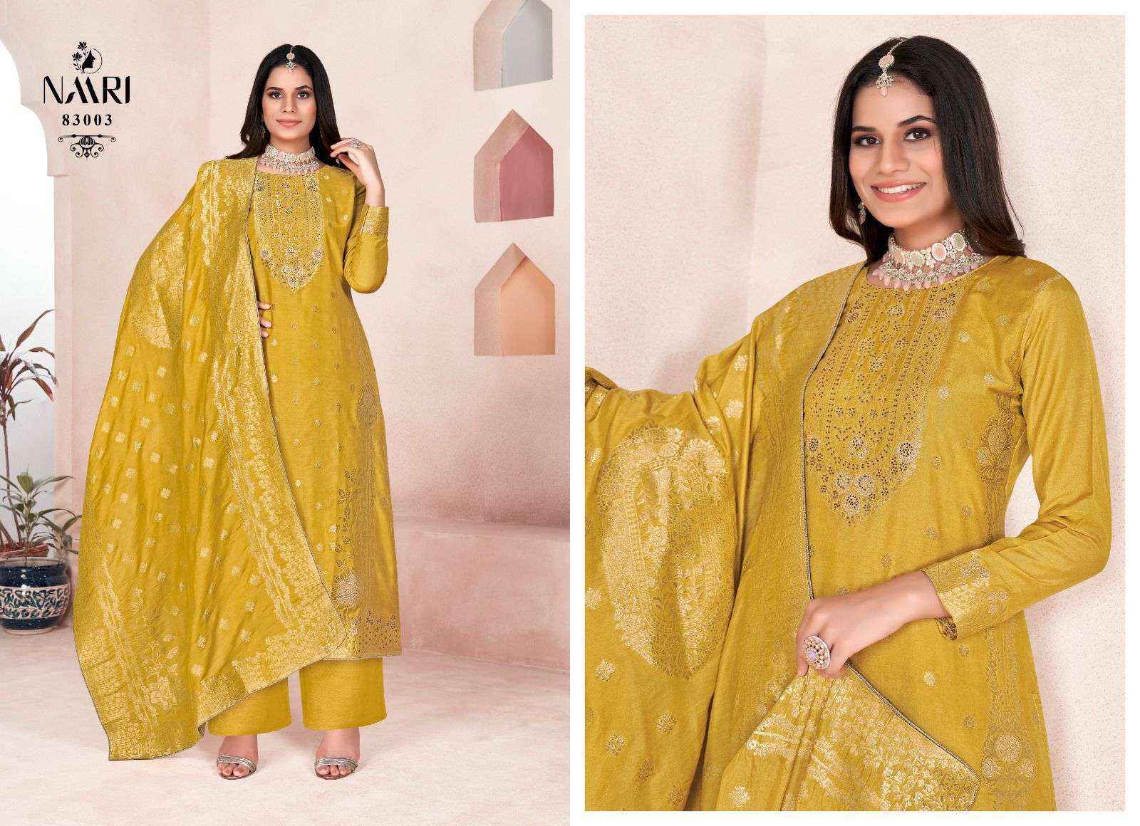 Naari Golden Dola Jacquard Dress Material (4 pcs Catalogue)