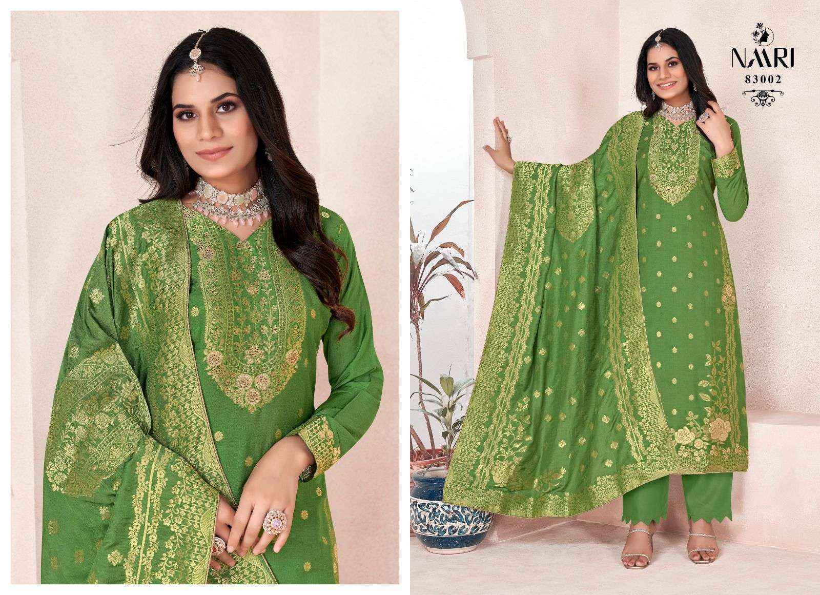Naari Golden Dola Jacquard Dress Material (4 pcs Catalogue)