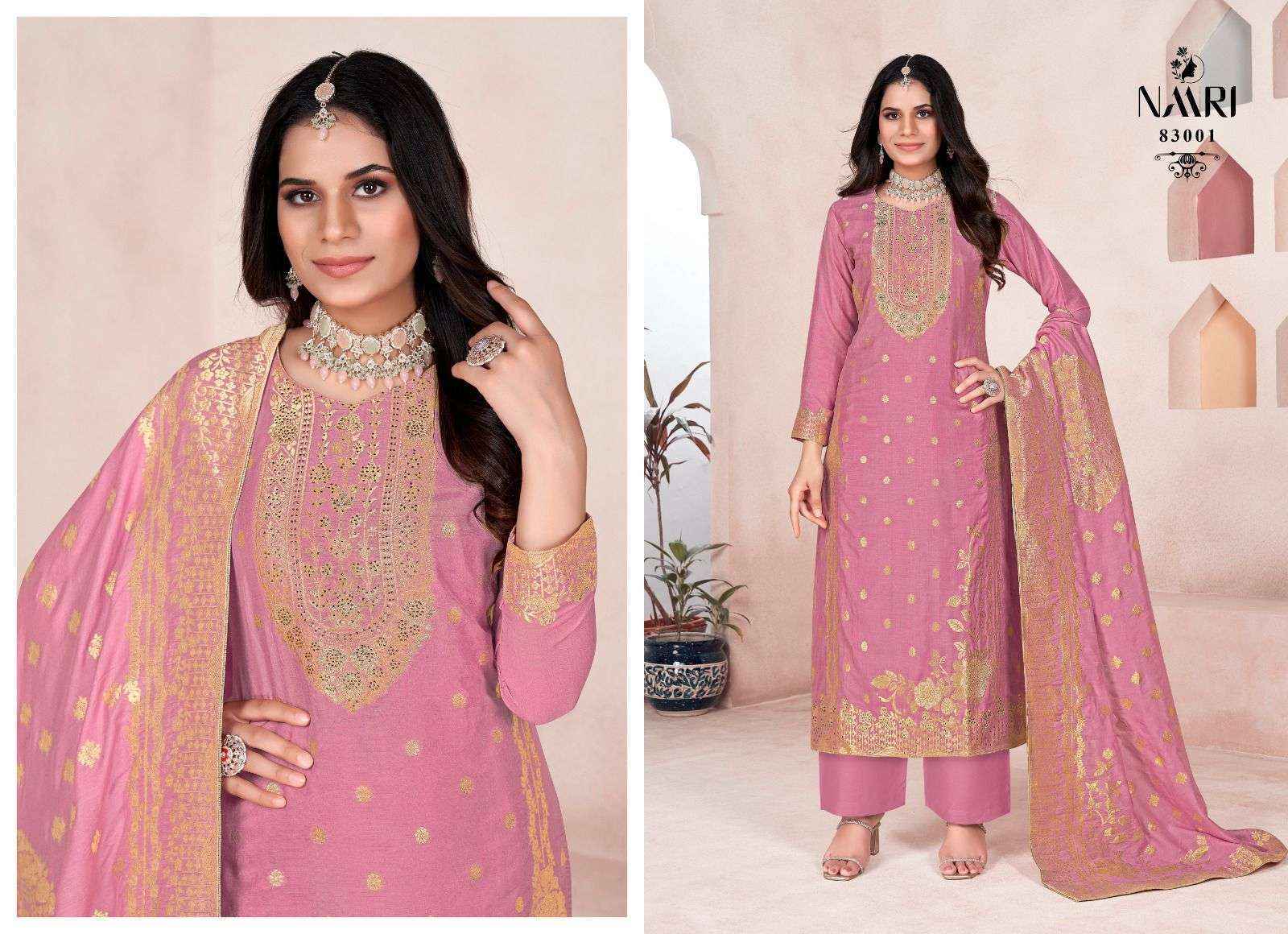 Naari Golden Dola Jacquard Dress Material (4 pcs Catalogue)
